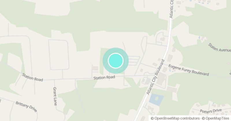 Map of Ocean County Library: Berkeley Twp. Branch, 30 Station Road, with its pin