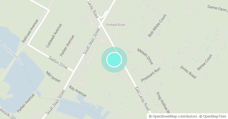 Map of Charles A. Smith Community Center, 15 E. Lacey Road, with its pin