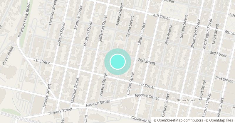 Map of Grand Street Branch, Hoboken Public Library, 124 Grand St, with its pin