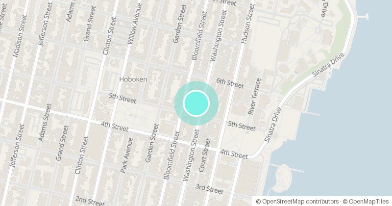 Map of Symposia Community Bookstore, 510 Washington St, with its pin