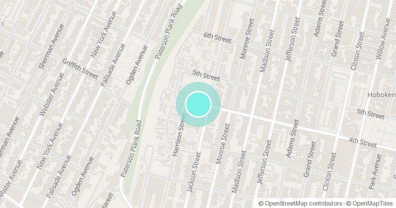 Map of 4th St between Jackson St and Harrison St, with its pin