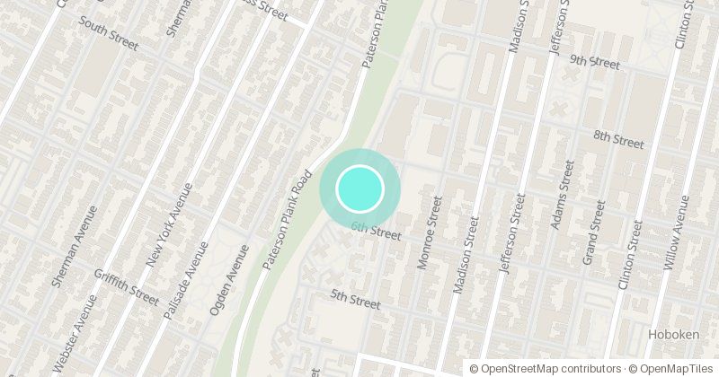 Map of Hoboken Public Library Learning Center, 401 Harrison St, with its pin