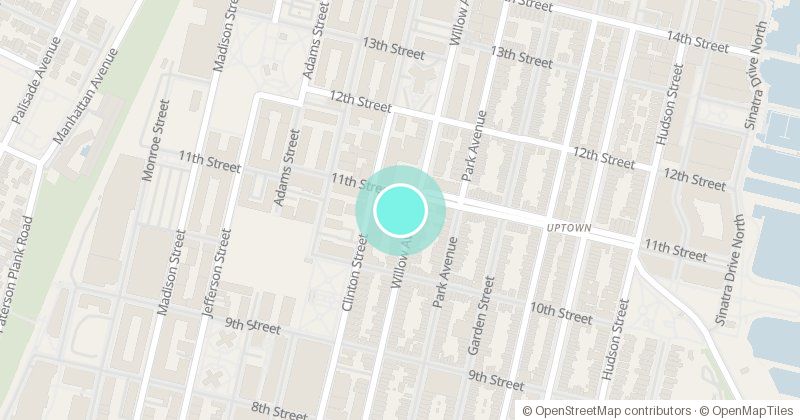 Map of The Ale House, 1034 Willow Avenue, with its pin