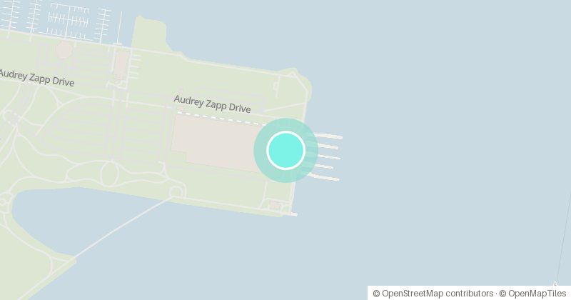 Map of 1 Audrey Zapp Dr, with its pin
