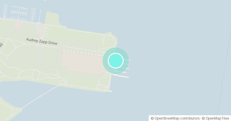 Map of Liberty State Park, 1 Audrey Zapp Drive, with its pin
