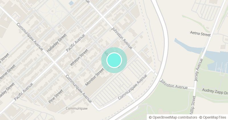 Map of Bergen Hall, 58 Maple Street, with its pin