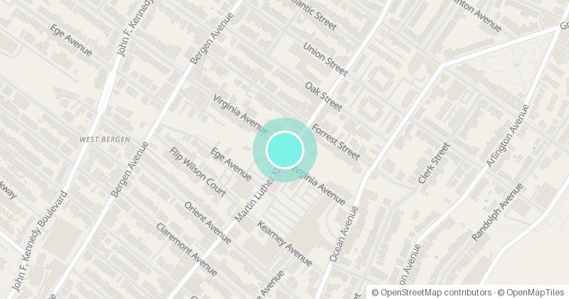 Map of 53 VIRGINIA AVE, JERSEY CITY, NJ, with its pin
