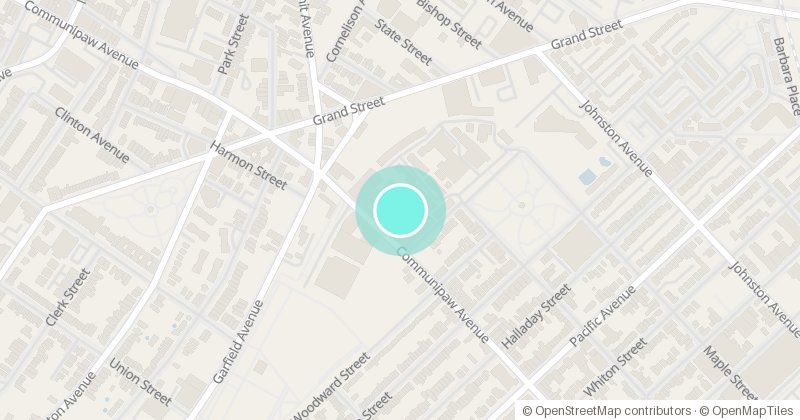 Map of GridWorks Coffee, 430 Communipaw Avenue, with its pin