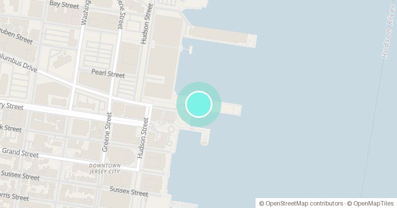 Map of Hyatt Regency Jersey City on the Hudson, 2 Exchange Place, with its pin