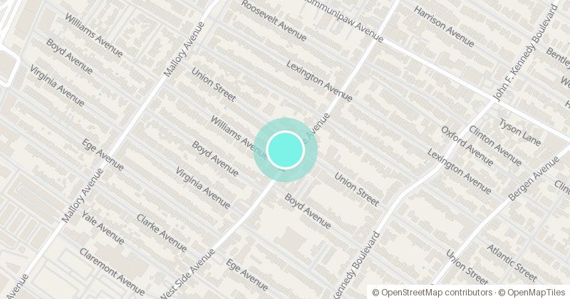 Map of West Bergen Branch, 503 West Side Avenue, with its pin