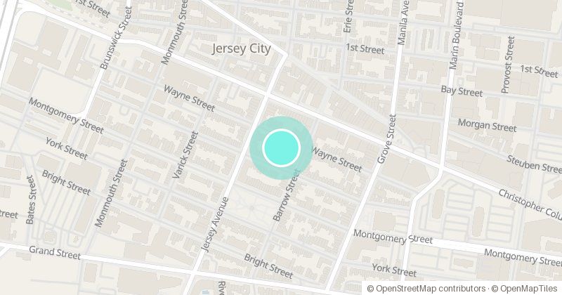 Map of Barrow Mansion, 83 Wayne Street, with its pin