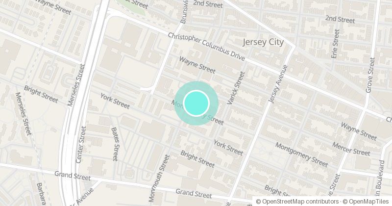 Map of Jersey City Medical Center, 350 Montgomery Street, with its pin