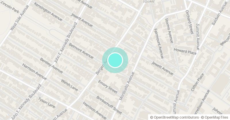 Map of PS 17. 600 Bergen Ave., with its pin