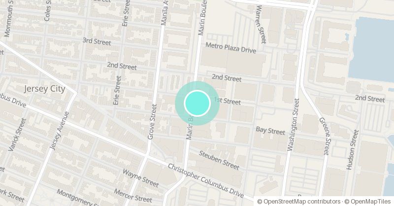 Map of Hudson Hall, 364 Marin Blvd, with its pin