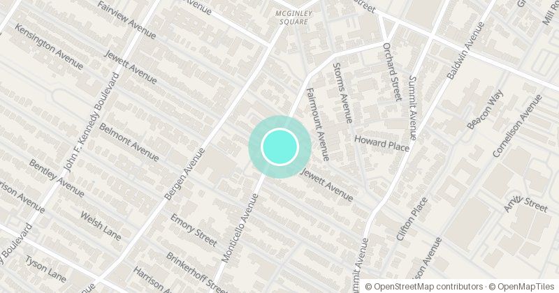 Map of Bergen-Lafayette Montessori School, 200 Monticello Ave, with its pin