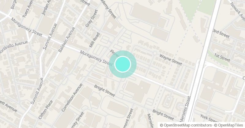 Map of Muslim Federation of New Jersey, 530 Montgomery St, with its pin