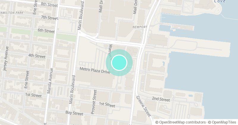 Map of VYV Apartments, 444 Warren St., with its pin