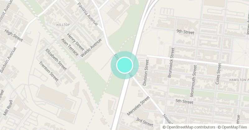 Map of The Historic Jersey City and Harsimus Cemetery, 435 Newark Avenue, with its pin
