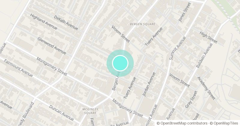 Map of Old Bergen Church, 1 Highland Avenue, with its pin