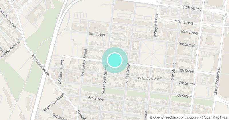 Map of Pavonia Branch, 326 8th St, with its pin