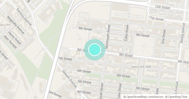 Map of The New 8th Street Tavern, 356 8th St, with its pin