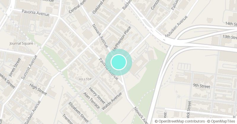Map of Garden State Episcopal Church, 514 Newark Ave, with its pin