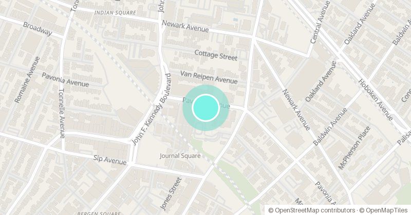 Map of Whealth Kitchen, 615 Pavonia Avenue, with its pin