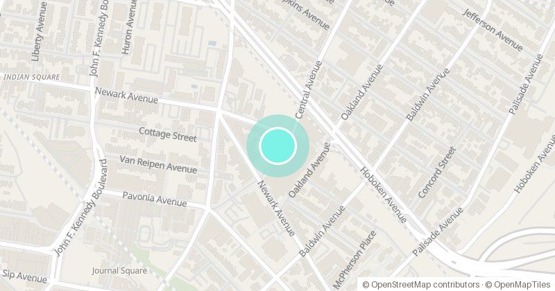 Map of SMVS Shri Swaminarayan Temple, 417 Hoboken Ave, with its pin