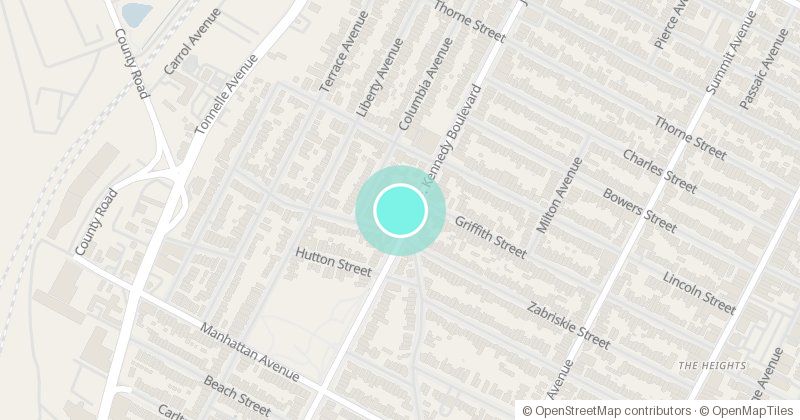 Map of PS 25, 3385 JFK Blvd., with its pin