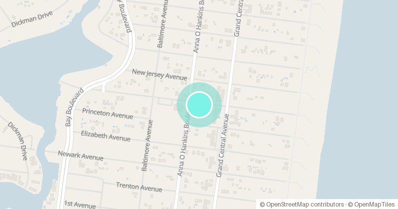 Map of Ocean County Library: Upper Shores Branch, 112 Jersey City Ave, with its pin