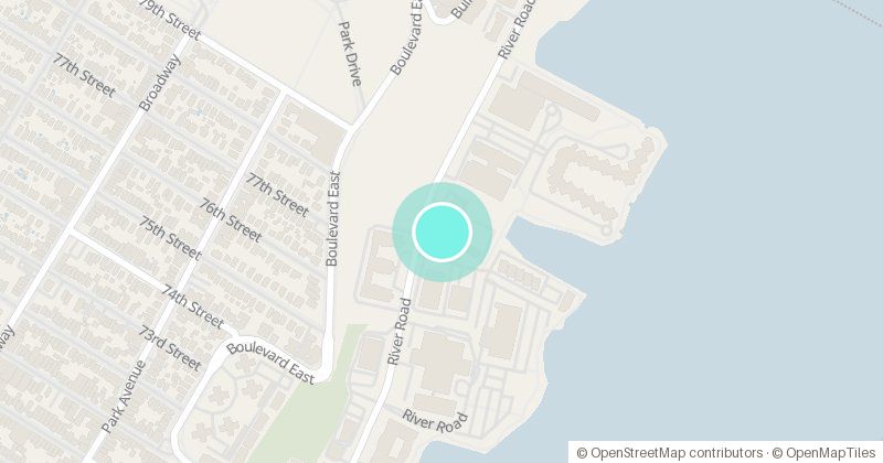 Map of Waterside Restaurant, 7800 River Rd, with its pin
